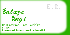 balazs ungi business card